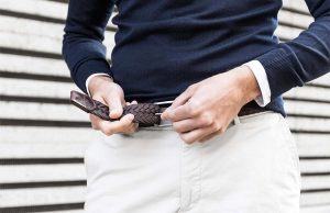 Home Highbuckle riem zonder gaatjes met stijlvolle afwerking voor optimaal comfort en moderne uitstraling